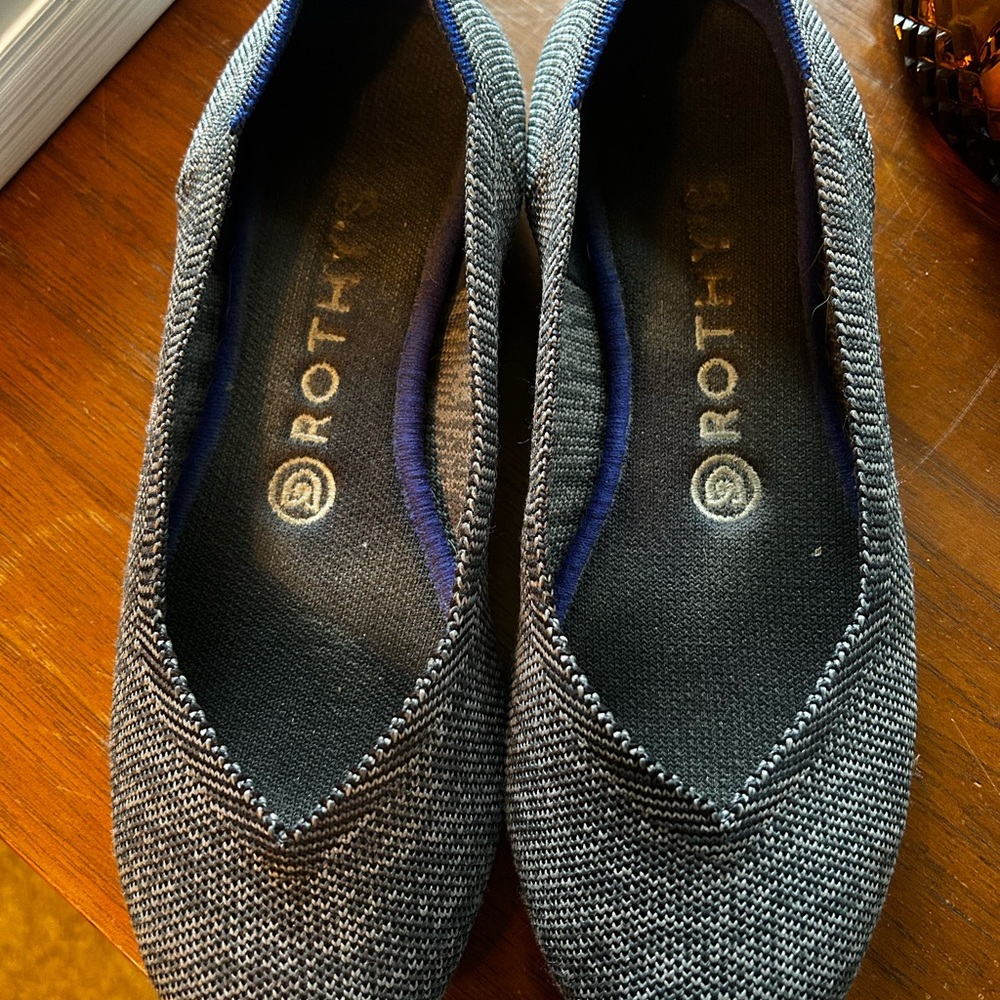 Rothy's Women's Black and Grey Marled Flats